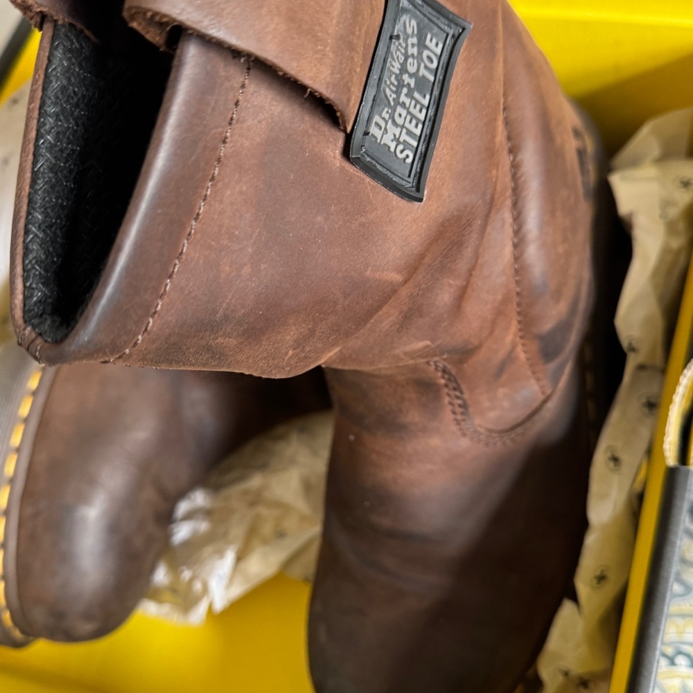 Dr. Martens AirWair Steel toe pull on boots.  Used!